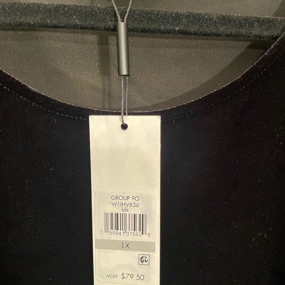 Calvin Klein Women's Black Velvet Top - Picture 4 of 10